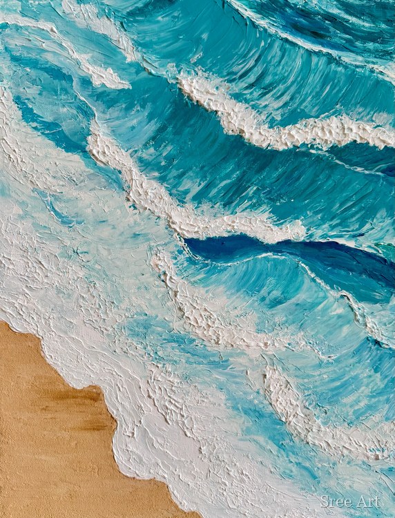 Turquoise Tides in Motion